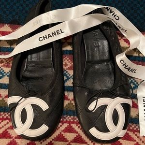 CHANEL cambon ballet flats Sz 39